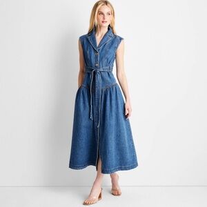 Future Collective Target Denim Midi Dress Jenee Naylor